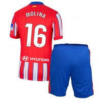 Camiseta Atletico Madrid Nahuel Molina #16 Primera Equipación para niños 2024-25 manga corta (+ pantalones cortos)